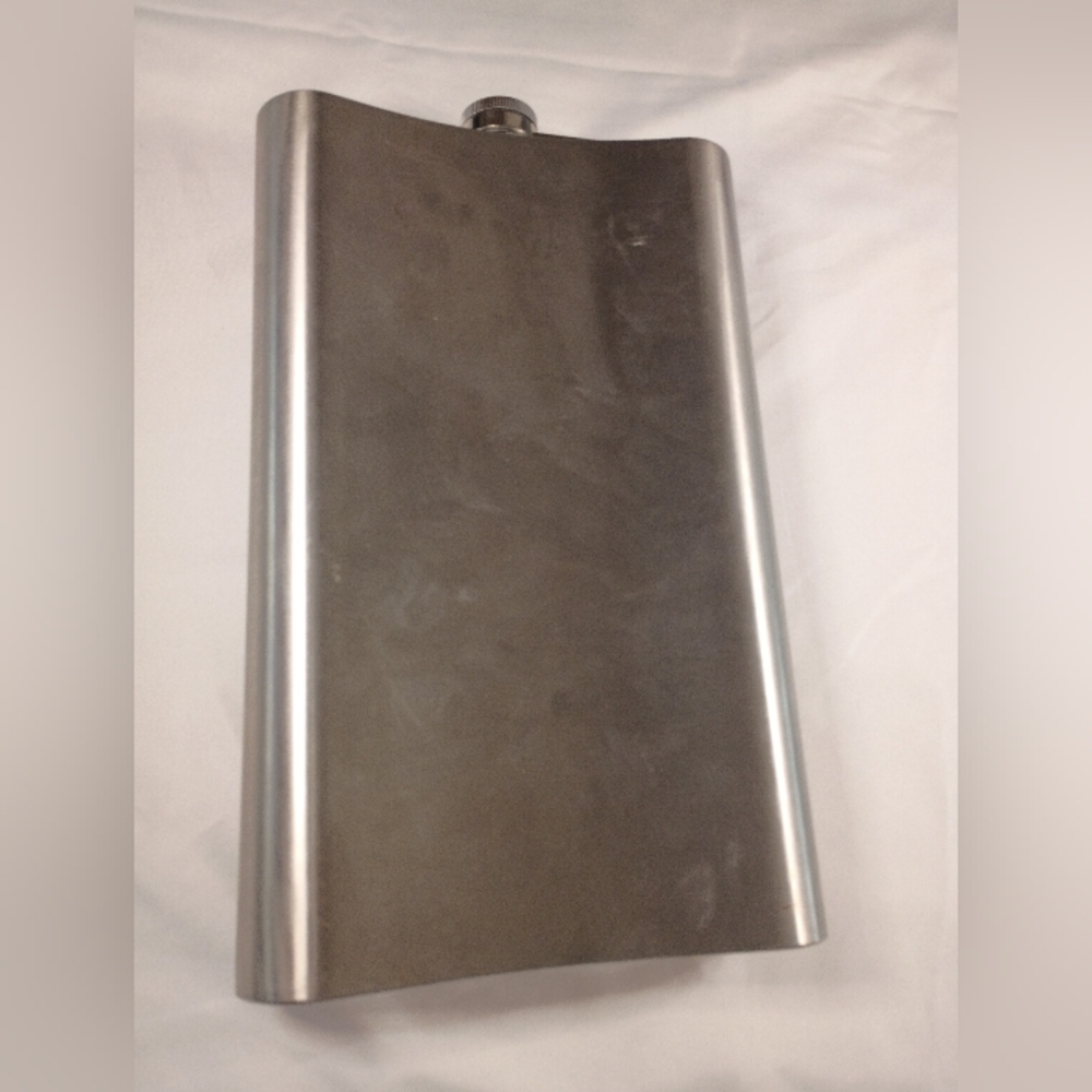 64 Oz Stainless Steel Silver Flask